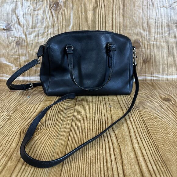 Coach Peyton Bennett Mini Satchel Black Leather Crossbody and Top Handles - Picture 13 of 16